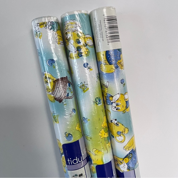 3 X Vtg Childrens' Kids' Vinyl Drawer Shelf Liners Retro Animals 18" x 40" each - Picture 10 of 11